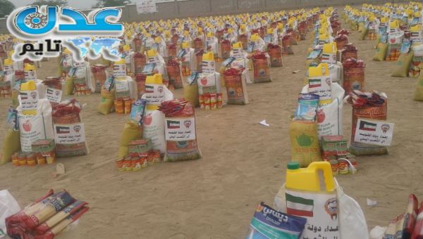  قوافل الخير الكويتية توزع مساعدات في أبين