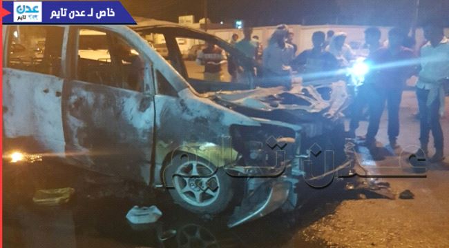مقتل الشيخ العدني بانفجار استهدف سيارته شمالي عدن ( صور )