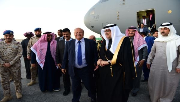وصول الرئيس هادي الى الرياض( صورة)