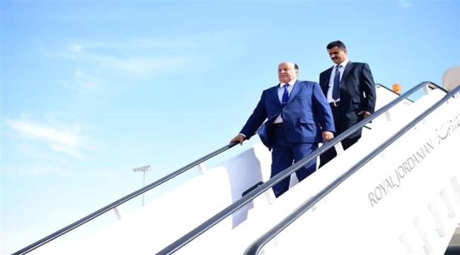 #الـرئيس_هادي يعود إلى مقر إقامته في عدن 