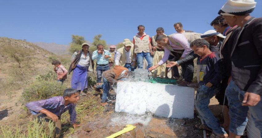 انجاز مشروع مياه في قعطبة ب#الضـالع