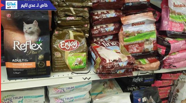 عدن : اقبال في محلات البيع على الغذاء المستورد للقطط 
