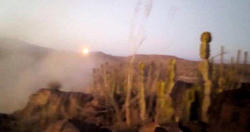 قوات اللواء أول مقاومة تدك تعزيزات لمليشيات الحوثي بجبهة مريس 