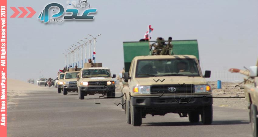 تعزيزات عسكرية ضخمة للحزام الأمني تصل الخطوط الأمامية في أبين
