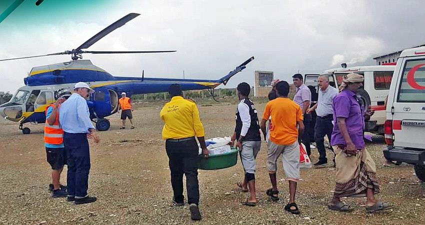 طائرات هليكوبتر اماراتية للانقاذ ونقل المرضى في سقطرى