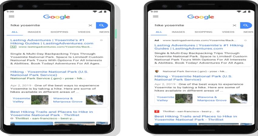 جوجل تطلق تصميمًا جديدًا لمحرك البحث على الأجهزة المحمولة