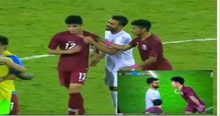 غضب على منصات التواصل الاعلامي من استفزازات منتخب قطر للاعبي منتخب اليمن