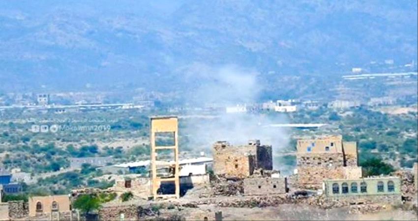 قصف بقذائف الدبابة يستهدف منازل المواطنين شمال الضالع