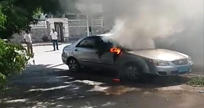 فيديو/ جريمة قتل مواطن واحراقه داخل سيارته تهز عدن