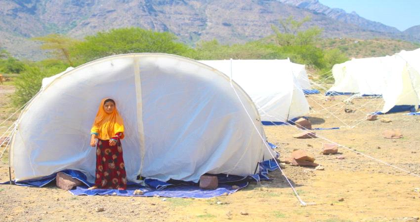تشييد مخيم للنازحين في الضالع بدعم اماراتي