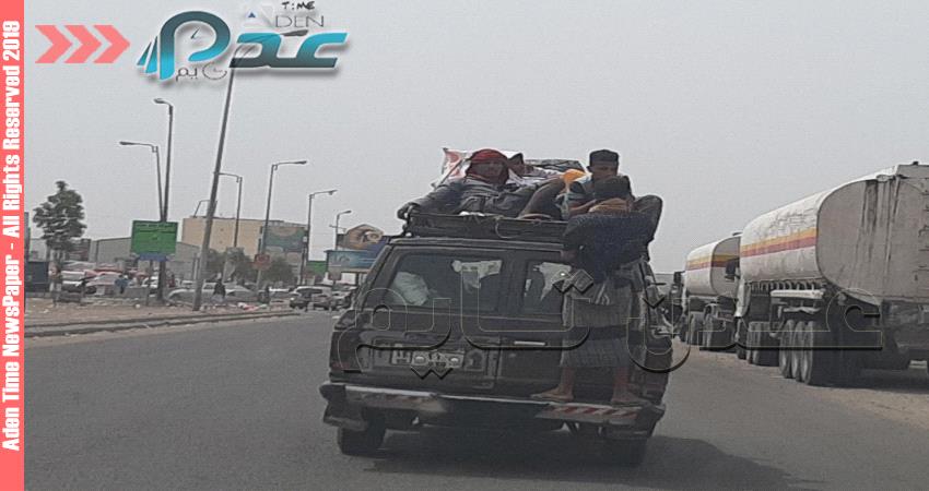 توافد غير مسبوق للنازحين الى العاصمة عدن