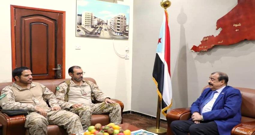 بن بريك يلتقي قائد التحالف العربي بالعاصمة عدن