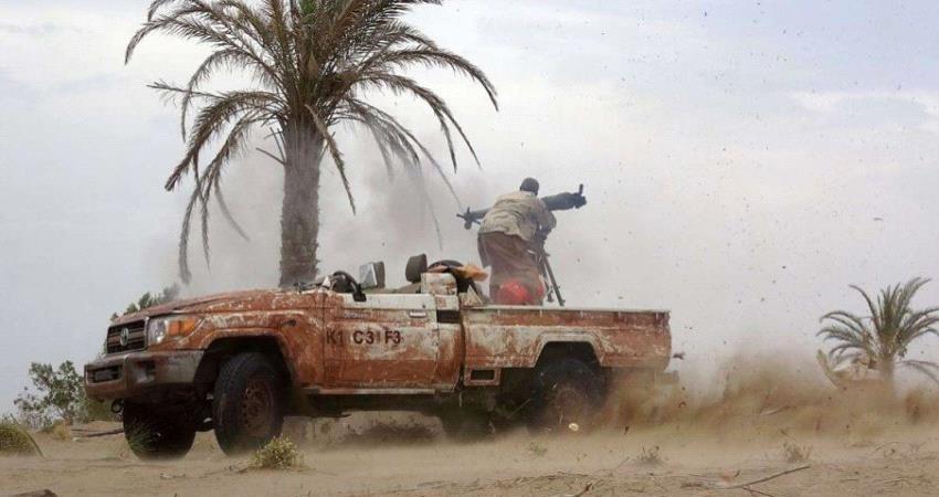 القوات المشتركة تخمد مصادر النيران الحوثية بدريهمي الساحل الغربي