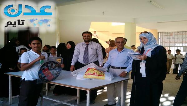 حملة توعية بشعار(اصابتي رمز بطولتي)  تستهدف مدرسة الفقيد عبدالله حاتم في عدن 