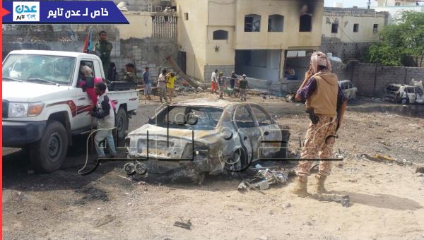 شرطة عدن تكشف تفاصيل تفجير سيارة مفخخة جوار منزل شلال 