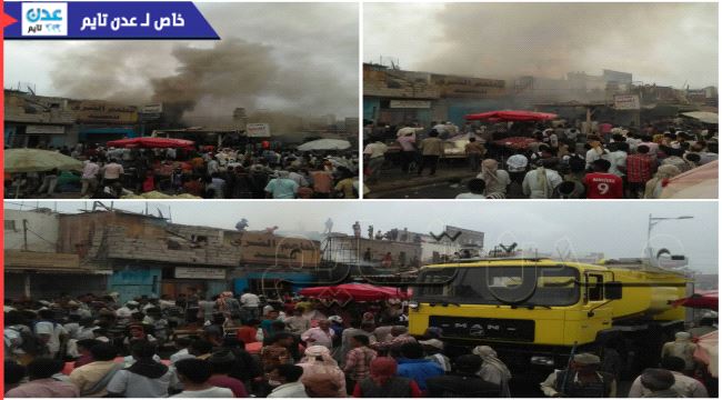 حريق هائل يشب في مخبز بالشيخ عثمان 