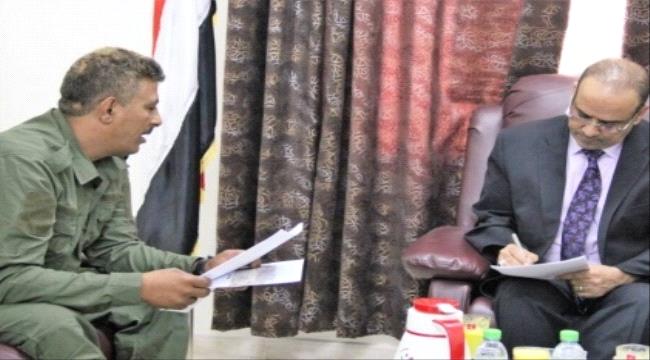 وزير الداخلية يناقش مع مدير أمن #لحـج الأوضاع الأمنية بالمحافظة 