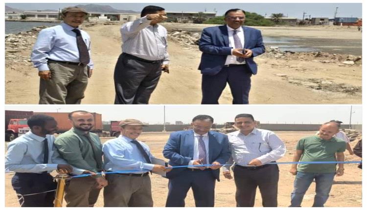 افتتاح المرحلة الاولى من مشروع مصدات مياة البحر في جمرك المنطقة الحرة